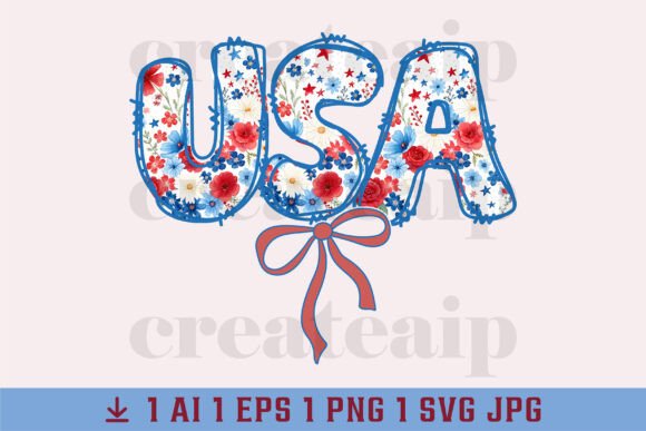 Coquette USA Png for Patriotic T-Shirt Designs