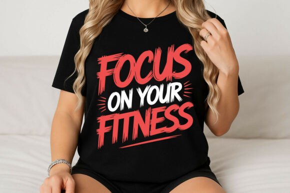 Focus on Your Fitness Motivation Quote Graphics for T-Shirt Designs