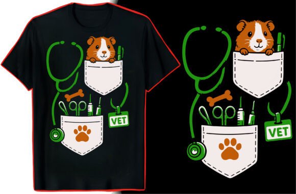 Proud Veterinarian T-Shirt Quote Graphics for Creators