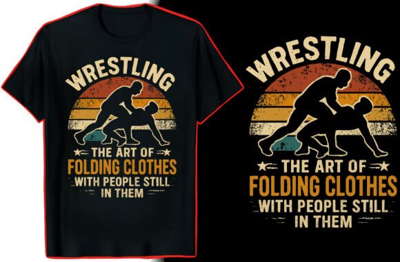 Wrestler Quote T-Shirt Design Graphics for Bold T-Shirt Designs